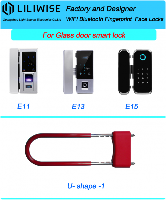 Kunci Pintu Kaca Cerdas WiFi Aplikasi Bluetooth Akses Elektronik Sidik Jari Biometrik 1