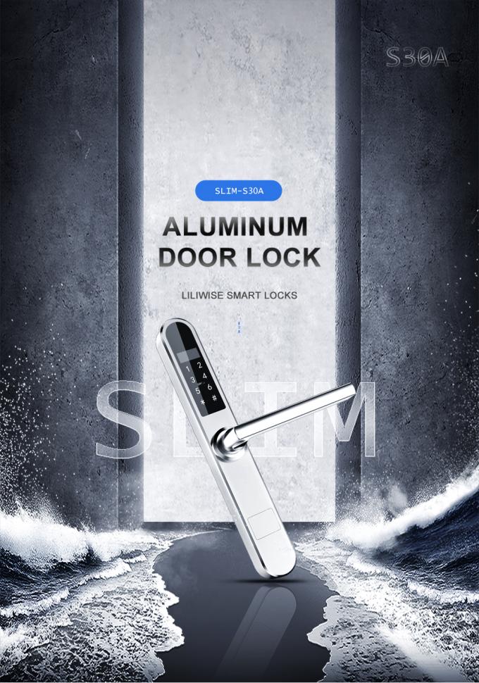 Cerdas Aluminium Door Lock, Black Aluminium Alloy Hotel Kunci Kartu Kunci 0