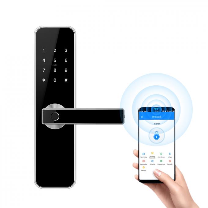 Ruang Cerdas Kunci Pintu Keselamatan Sidik Jari Nirkabel Bluetooth TTLock APP Digital Kunci Cerdas 0