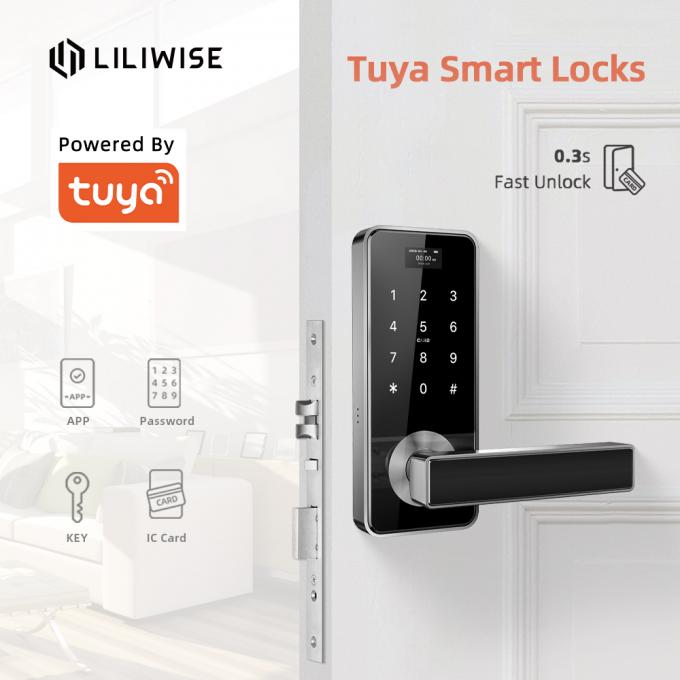 Elektronik Tuya Smart Door Lock Security Digital Password Kartu RFID APP Key Unlock 0