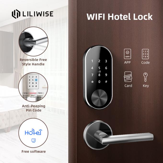 Remote Control Kunci Pintu Hotel Layanan OEM Cerdas WiFi Online Dengan APP 3