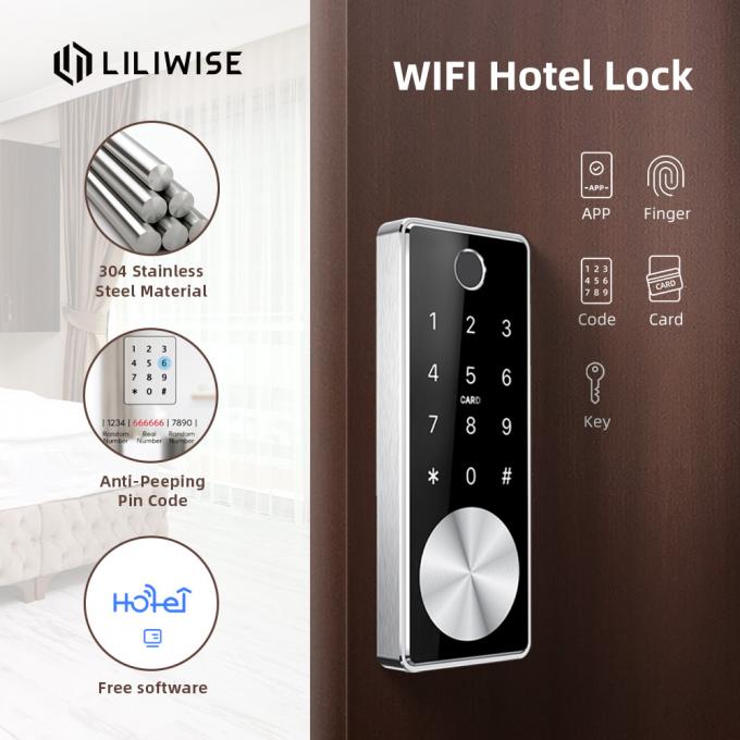 Smart Hotel Door Locks Automatic Automatic Deadbolt Fingerprint Door Lock 1