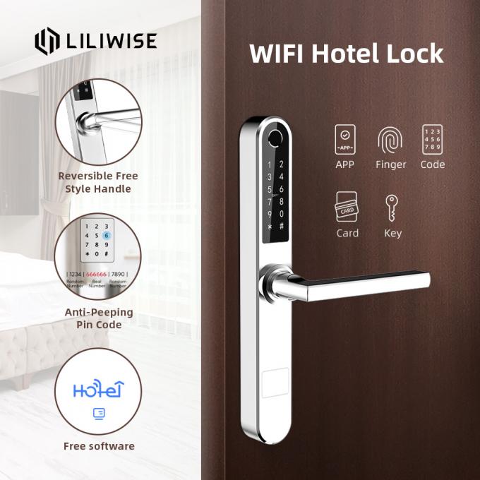 Kunci Pintu Hotel Waterproof Aluminium Biometric Fingerprint Lock 1