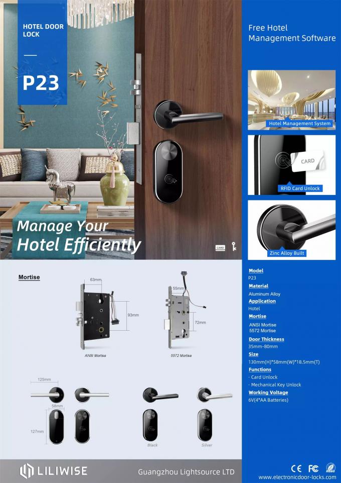 Kunci Pintu Hotel RFID Cerdas Swipe Key Card Reader Security Electronic Room 0