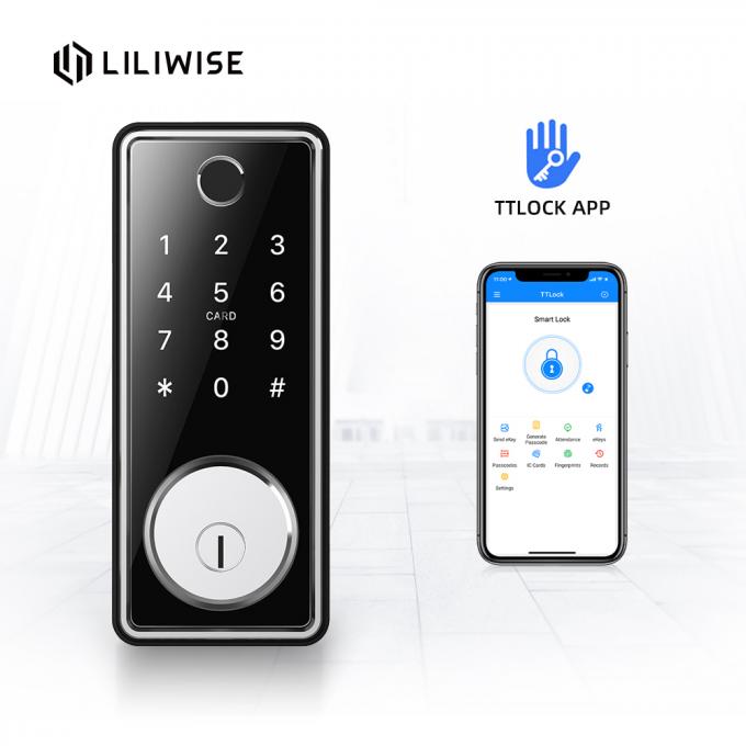 Smart Bluetooth Key Card Door Lock Full-Automatic Fingerprint Digital Deadbolt 0