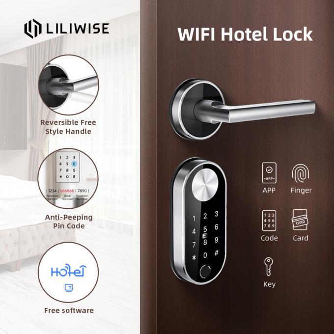 Kunci Pintu Sidik Jari Biometrik Listrik Standar Eropa Sistem TTLock Hotel 2