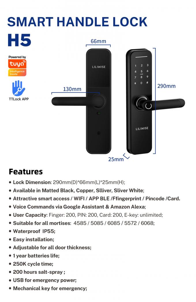 OEM Remote Control Smart Lock Keamanan Rumah Kunci Pintu Biometrik Sidik Jari 10