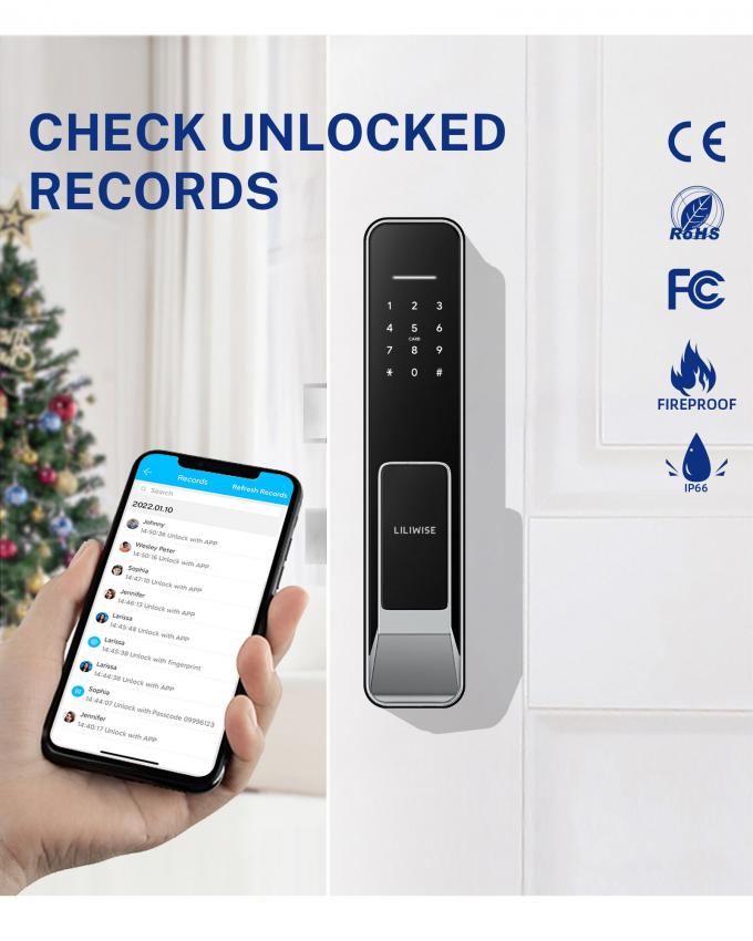 ODM Apartment Sepenuhnya Otomatis Kunci Pintu Kueri Buka Kunci Catatan Kapan Saja 3