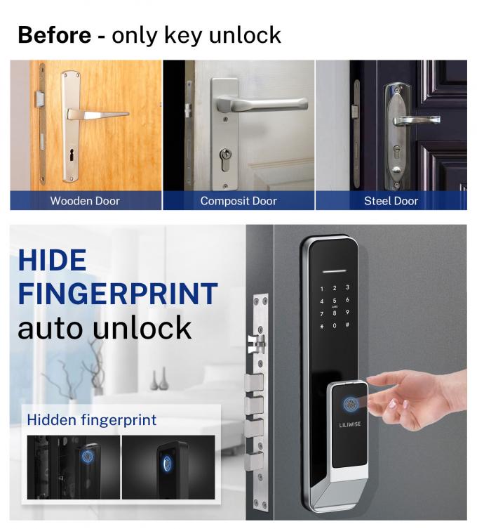 ODM Apartment Sepenuhnya Otomatis Kunci Pintu Kueri Buka Kunci Catatan Kapan Saja 5
