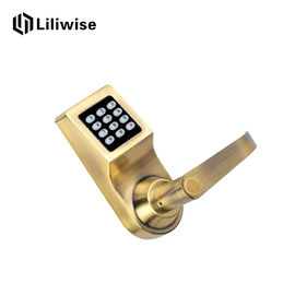Kunci Pintu Tombol Push Keamanan Tinggi, Sistem Entri Kunci Elektronik Perak / Emas