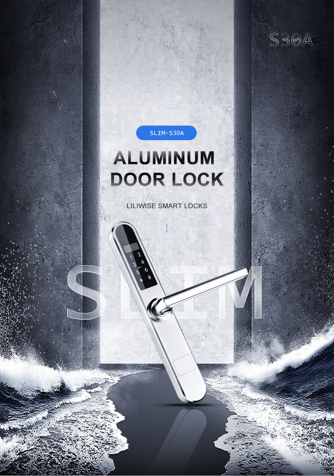 Kartu Kode Elektronik Pintar Aluminium Kunci Pintu Untuk Toko Tinggi Efektif 0