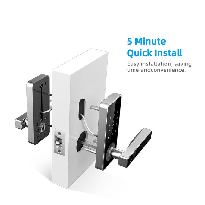 OEM Smart Code Door Lock Untuk Rumah / Outdoor Fingerprint Digital Latch Lock 2