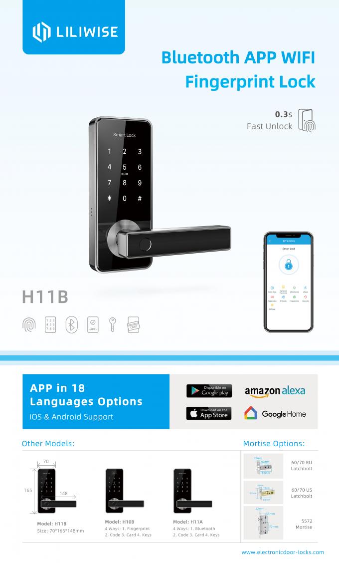 Kunci Pintu Bluetooth Intelijen Tanpa Kunci Wifi Bluetooth Smart Lock 1