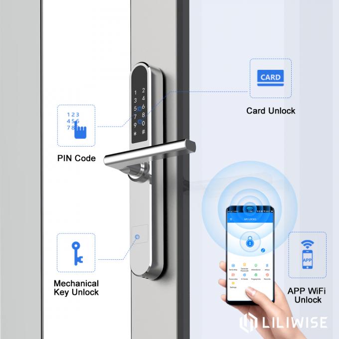 Password Smart Code Kunci Pintu Dengan Remote Control 304 Stainless Steel Aman Anti-Pencuri 2