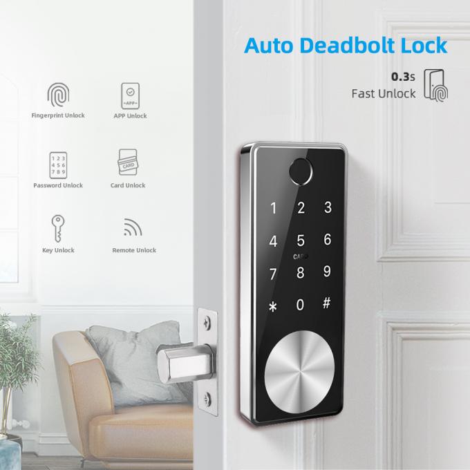 Kunci Pintu Elektronik Cerdas Bluetooth Remote Control Sidik Jari Digital Dengan Gerendel Otomatis 1