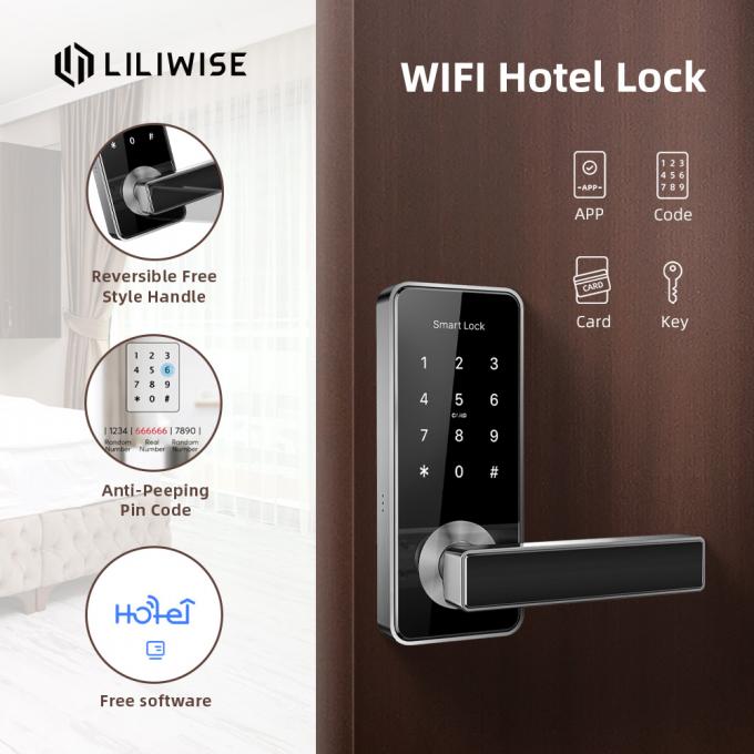 Kunci Pintu Hotel Wifi RFID Pegangan Pintu Elektronik Sistem Kunci Pintu Hotel Cerdas 3