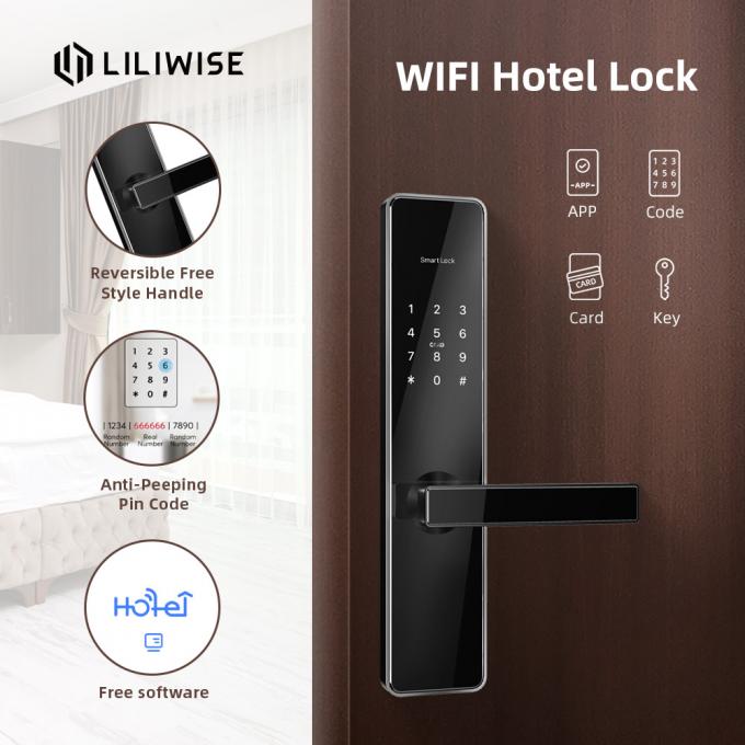 Sistem Kontrol Kunci Pintu Kamar Hotel Keypad Electric Smart Door Lock 4