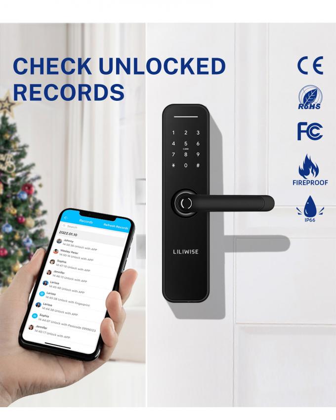 OEM Remote Control Smart Lock Keamanan Rumah Kunci Pintu Biometrik Sidik Jari 2