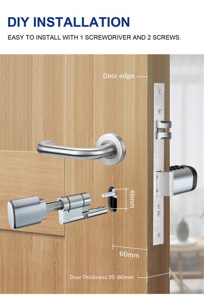 Desain Baru Aman Dan Nyaman Kunci Pintu Silinder Digital Cerdas 4