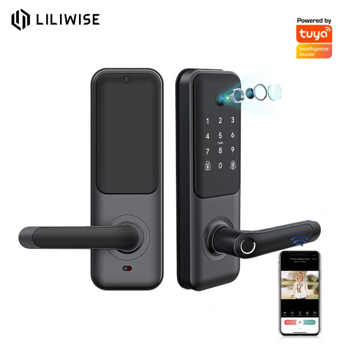 Tuya WiFi BLE Smart Door Lock dengan sidik jari dan keyboard 2