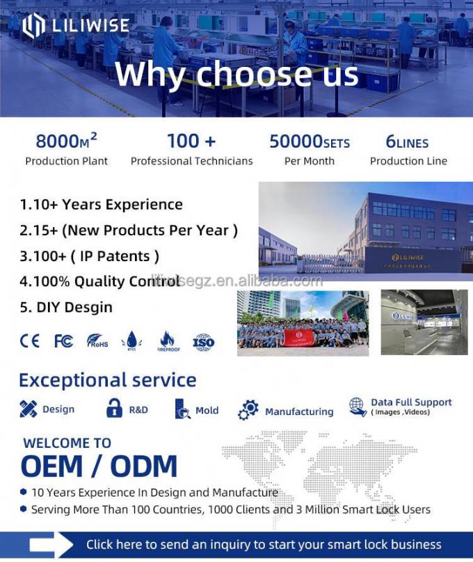 Liliwise Security Digital Doorbell Tuya Wifi Smart Fingerprint Lock Face Recognition Kamera Pintu Kunci Kontrol De Accesos 0