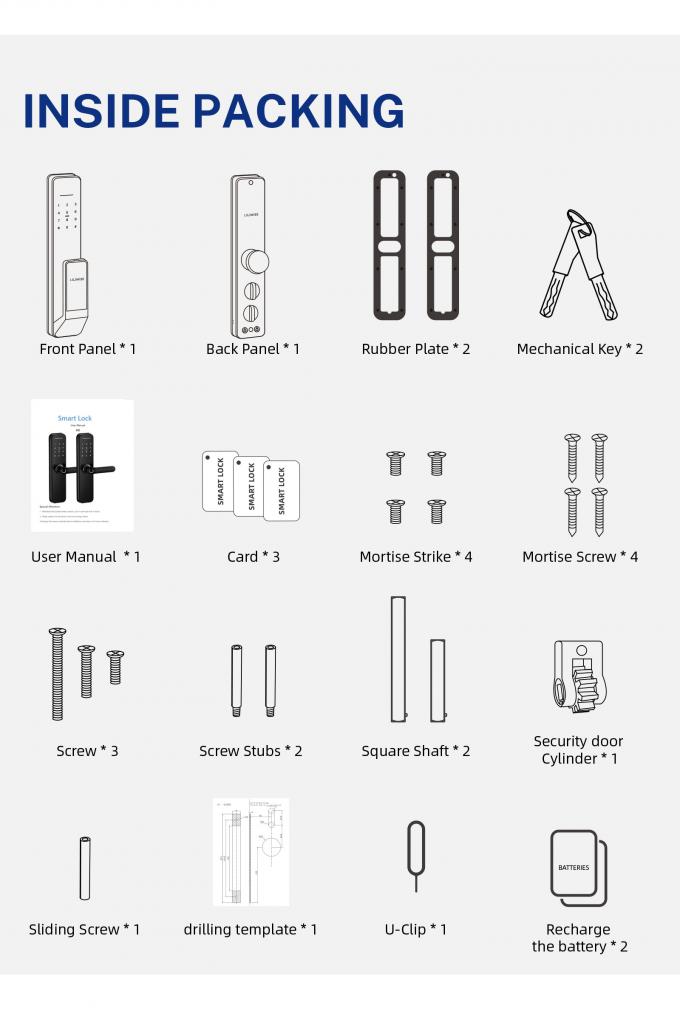 Liliwise Security Digital Doorbell Tuya Wifi Smart Fingerprint Lock Face Recognition Kamera Pintu Kunci Kontrol De Accesos 34