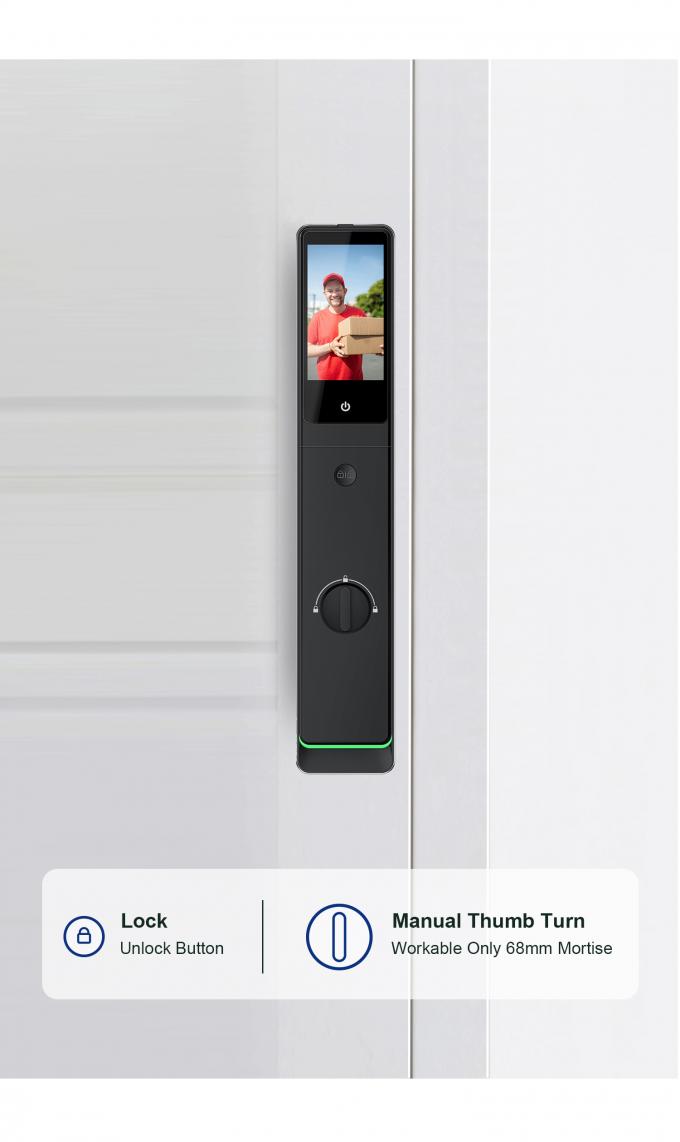Liliwise Fechadura Digital Tuya Intelligente Cerradura Wifi Keamanan Wireless Password Keyless Smart Door Lock Dengan Kamera 12