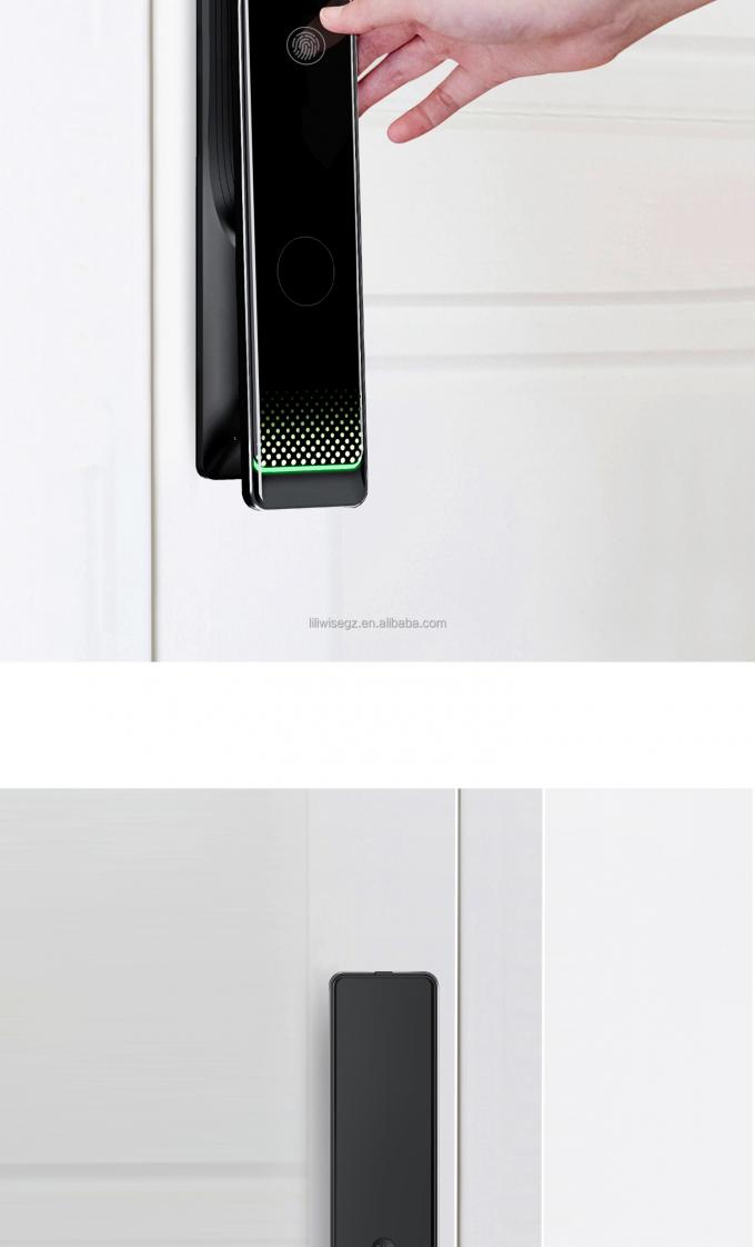 3D Face Recognition Wifi App Cerradura Inteligente Key Password Card Smart Door Lock Sidik jari Kunci Pintu Digital Dengan Kamera 10