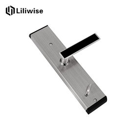 Kunci Pintu Sidik Jari Stainless Steel Kartu RFID Sederhana Sensor Optik Modern