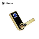 Red Brass Fingerprint Keypad Door Lock, Smart Safety Door Locks Untuk Apartment