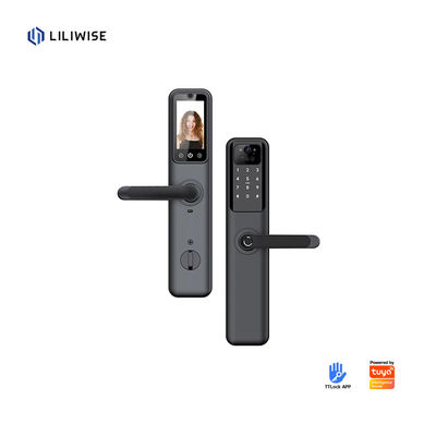 Kunci Pintu Cerdas dengan Sidik Jari WiFi Bluetooth untuk Pintu Kayu Baja