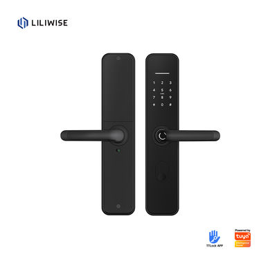 Liliwise Waterproof Outdoor Smart Door Lock with 6V Battery 35-75mm Door Thickness and 200 Fingerprint Capacity