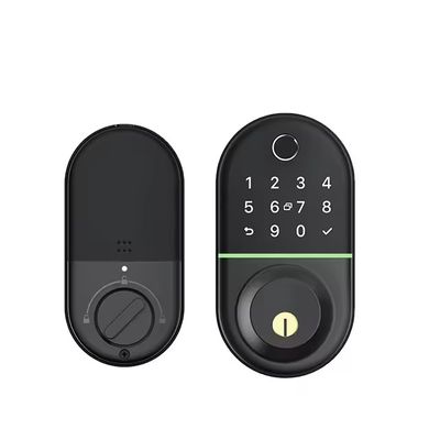 Waterproof Tuya WiFi Fingerprint Smart Door Lock with Grade C Lock Cylinder and 200 Fingerprint Capacity
