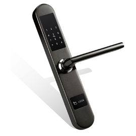 Warna Silver Aluminium Sliding Door Lock Membuka Dengan Kartu Dan Kata Sandi