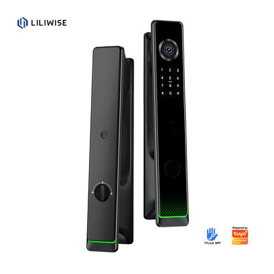 Liliwise Full Automatic Luxury Electronic Smart Entry Door Locks Wifi Ble Fingerprint Tuya TTlock Smart Door Lock dengan Kamera