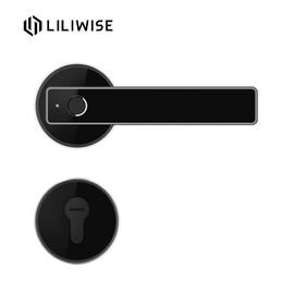 Kunci Pintu Sidik Jari Residence / Silinder Terpisah WiFi Bluetooth APP Cerdas Kunci Pintu Elektronik