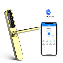 Kunci Pintu Elektronik 38mm Lebar Slim Panel WiFi APP Akses Kartu MF1 13.56Hz