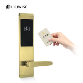Zinc Alloy Black Hotel Kunci Kartu Kunci Pintu Dengan Jenis Kartu ANSI Mortise MF1