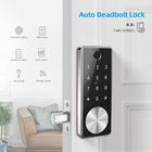 Kunci Pintu Depan Sidik Jari Elektronik 6V Warna Perak Paduan Seng Untuk Airbnb