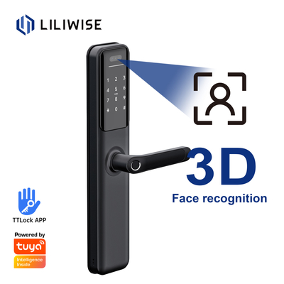 Smart Digital 3D Face Recognition Kunci Pintu Bahan Paduan Aluminium