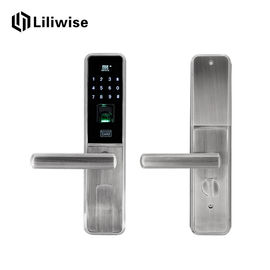 Layar OLED Kunci Pintu Sidik Jari Layar Sentuh Digital Intelligent 4x AA Battery