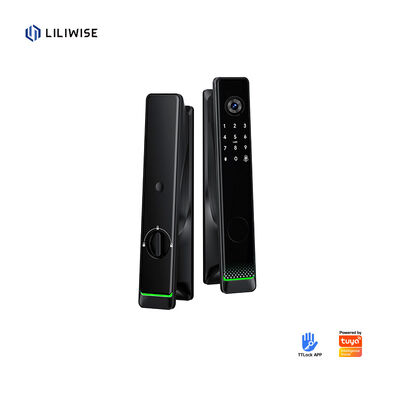 Liliwise Tuya Ttlock Automatic Biometric Lock Rfid Card Wifi App Ble Fingerprint Smart Door Lock Dengan Kamera