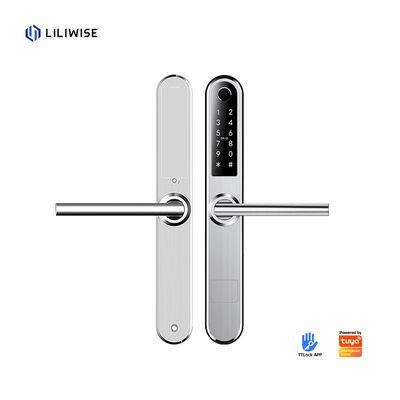 Liliwise Keamanan Elektronik Sidik Jari Smart Kunci Pintu Digital Penggunaan Luar Ruang Slim Aluminium Sidik Jari Kunci Pintu dengan APP