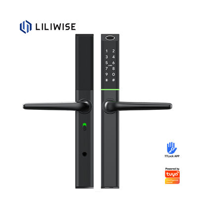 Liliwise Eropa Ultra-Slim Wifi Elektronik Rfid Pintu Kunci Lemah Aluminium Tuya Smart Lock Mortise Slim Smart Pintu Kunci
