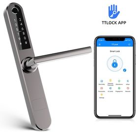 Super Slim Apartemen Kunci Pintu Sidik Jari Elektronik Kunci Pintu Stainless Steel Jenis Kartu RFID