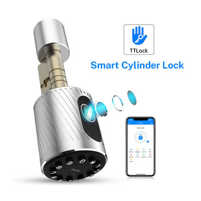 Keamanan Bluetooth APP Fingerprint Biometric Smart Cylinder Door Lock