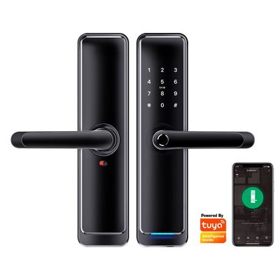 WiFi Biometric Fingerprint Main Digital Cord Keyboard Pintu Kunci Otomatis dengan Aplikasi Tuya