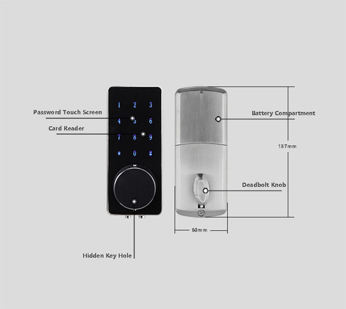 Kontrol APP Remote Lock Pintu Depan, Smart Bluetooth Self Locking Door Lock 3